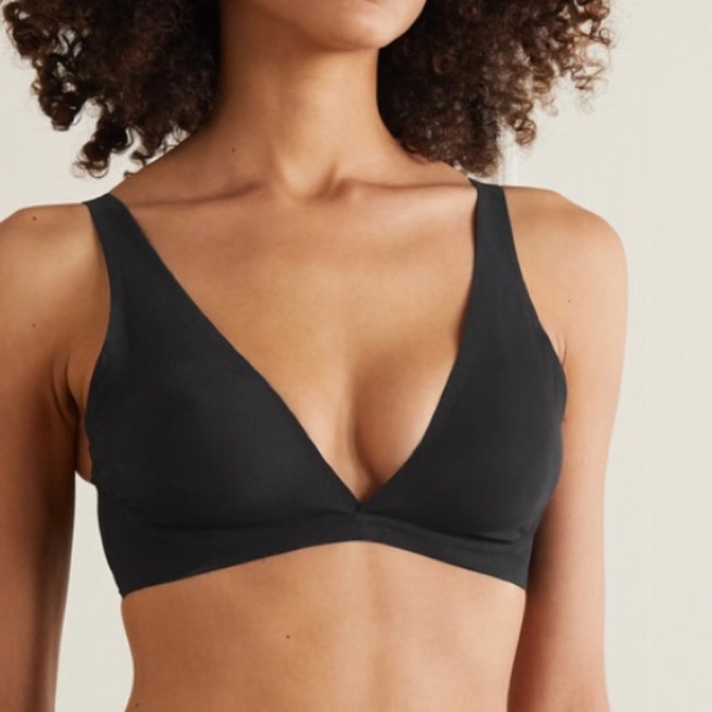 Skims Naked Everyday Plunge Bra - Onyx